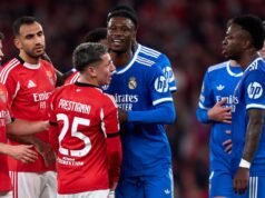 La UEFA squalifica Prestianni del Benfica per sei partite per aver insultato verbalmente Vinicius