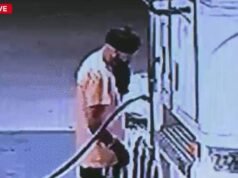 Lo sfacciato ladro di benzina lascia furioso il proprietario della stazione di servizio