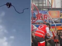 Bambini salvati quando la fionda scatta a mezz’aria