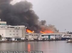 Studenti evacuati dall’edificio universitario della Florida mentre scoppia un enorme incendio nel campus