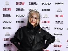 Nadia Almada, 49 anni, del Grande Fratello, nasconde i risultati del suo lifting con una fascia in rete alla raccolta fondi trans+ dopo un intervento chirurgico esteso e una perdita di peso di 10 pietre