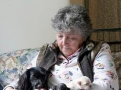 Il cane da salvataggio Patsy ha ingannato i suoi nuovi proprietari, poi li ha trascinati per quasi un miglio attraverso campagne, boschi e rovi per scoprire i rifiuti che ha dato alla luce durante sei settimane di fuga