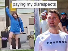 Una donna balla in modo bizzarro vicino al luogo dell’assassinio di Charlie Kirk nel video virale di TikTok: “Pagare le mie mancanze di rispetto”