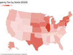 La mappa mostra come si confrontano le tasse sulla proprietà negli Stati Uniti mentre la Florida promuove gli aiuti