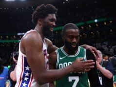 Jaylen Brown accusa Joel Embiid di “flop” dopo che i 76ers hanno eliminato i Celtics