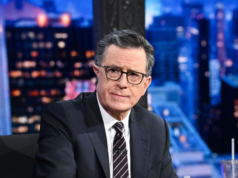 Trump condivide una clip AI di se stesso mentre getta Stephen Colbert “No Talent” nel cassonetto