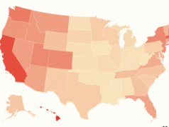 La mappa degli Stati Uniti mostra dove milioni di persone potrebbero pagare tasse più alte quando vendono casa