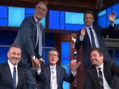 Video: Stephen Colbert ospita il suo funerale “Late Show” con Kimmel, Fallon, Meyers e John Oliver