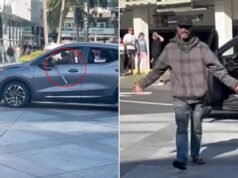 L’autista armato di pipistrello e il cane terrorizzano gli acquirenti a Santa Monica mentre la città lotta per controllare la crisi criminale