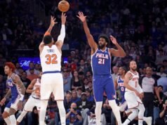 Karl-Anthony Towns è all’altezza della situazione in Gara 1 con Joel Embiid che vacilla nel ruolo del cattivo dei Knicks