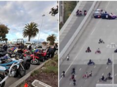 La polizia della California intrappola i sospetti e sequestra 77 moto da cross durante l’acquisizione del ponte
