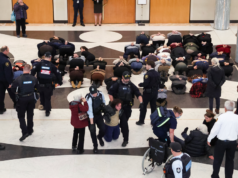 Decine di manifestanti hanno chiuso parte del Parlamento