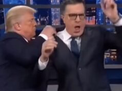 Trump pubblica un video AI in cui attacca Stephen Colbert
