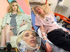 La comica Laura Clery è gravemente ferita dopo essere stata bloccata dal frigorifero in uno strano incidente terrificante