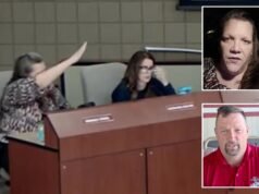 Un membro del consiglio scolastico dell’Arizona fa il saluto nazista e grida “heil” al presidente del consiglio “dittatore” durante una riunione controversa