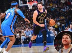 La stella dei Lakers Luka Doncic esce in Gara 1 contro i Thunder