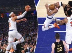 Candela Josh Hart in panchina durante la folle vittoria in rimonta dei Knicks