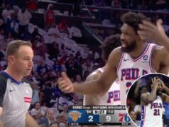 Joel Embiid sostiene la parzialità dell’arbitro in Gara 3 con le speranze dei 76ers che svaniscono rapidamente: “Immagino che sia bello quando vince New York”