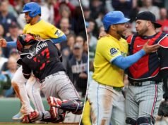 Willson Contreras dei Red Sox innesca un altro incidente di sgombero delle panchine dopo la collisione di casa base
