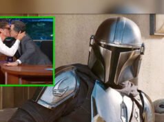 Pedro Pascal bacia Stephen Colbert e si definisce “un’attrice” mentre promuove “The Mandalorian and Grogu” della Disney