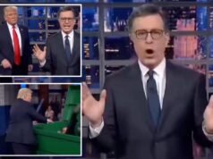 Trump mostra dove vuole spingere Colbert con lo schianto del cassonetto generato dall’intelligenza artificiale