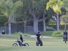 Il video mostra adolescenti che scolpiscono i green del campo da golf in acrobazie spericolate, dice la polizia