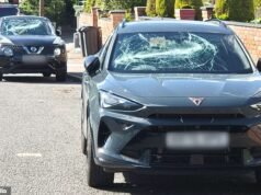 Più di 40 auto parcheggiate hanno i finestrini fracassati con un piede di porco prima che un uomo, 28 anni, venga arrestato
