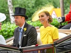 Il ritorno reale di Kate ad Ascot! Princess porta il sole in giallo quando arriva alle corse con William dopo due anni di assenza