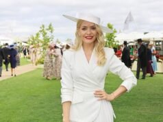 Holly Willoughby trasuda eleganza in un tailleur bianco e un cappello mentre lei e la regale Georgia Toffolo guidano il glamour delle celebrità al Royal Ascot Ladies’ Day