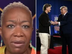 L’ex conduttrice della MSNBC Joy Reid sbraita di essere una “ex” fan dei Giants dopo che l'”idiota” Jaxson Dart ha presentato Trump