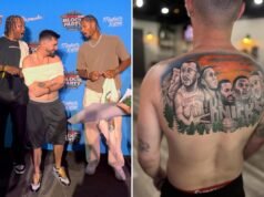 L’uomo di New York tatua tutta la schiena con i grandi del Monte Rushmore dei Knicks, scioccando persino Jalen Brunson