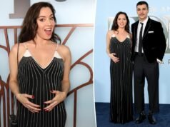 Aubrey Plaza culla il pancione mentre supporta il partner Chris Abbott ai Tony Awards 2026