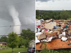 I tornado colpiscono le comunità fuori Chicago, distruggendo case e facendo cadere i pali della luce