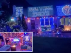 Knicks-travaganza: superfan di Long Island che celebra le finali NBA con un display da 10.000 luci a LED che costa $ 5K
