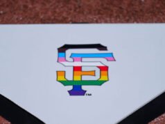 I giganti danno il benvenuto a 10 coppie dello stesso sesso per rinnovare i voti nuziali durante la notte del Pride