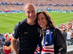 Il Team USA perde 2-1 dopo che il marito di Kamala Harris ha pubblicato la foto dell’ex Veep alla partita della Coppa del Mondo
