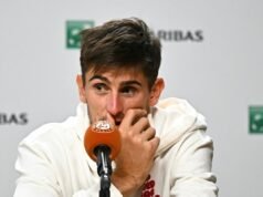 Il semifinalista dell’Open di Francia Matteo Arnaldi costretto al ritiro poco prima della partita