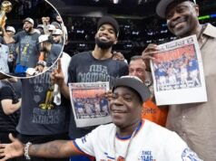 I Knicks tornano a casa per festeggiare il campionato NBA