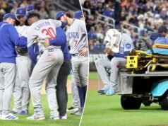 Il lanciatore dei Cubs Edward Cabrera è stato portato fuori dal campo per infortunio