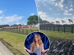 Carrie Underwood condivide un video patriottico dell’esposizione della bandiera americana vicino alla sua proprietà nel Tennessee