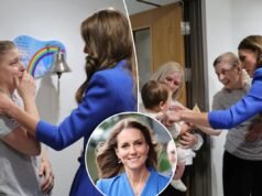 Kate Middleton conforta la giovane mamma che sta finendo la cura del cancro in un momento di lacrime