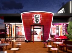 KFC svela la revisione del marchio con un moderno design di ristorante open-concept