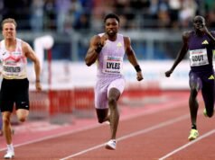 Il velocista statunitense Noah Lyles stabilisce il miglior tempo mondiale sui 150 metri al Golden Spike