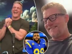 Il GM dei Rams, Les Snead, implora Pat McAfee di “continuare a mandare messaggi ad Aaron Donald” dopo la presa in giro del ritorno