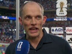 Il ribelle Thomas Tuchel si scontra con il giornalista di ITV in un’intervista straordinaria mentre chiede di più alla sua “fortunata” squadra inglese dopo la vittoria della Coppa del Mondo sulla Norvegia – prima che il matchwinner Jude Bellingham reagisca con “qualunque cosa” strambata