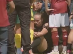 Arbitro donna rimasta colpita da una commozione cerebrale dopo essere stata travolta da una rissa tra giocatori maschili durante una rissa in una partita in Francia
