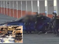 Un uomo armato trans catturato in un presunto complotto terroristico in un casinò con un enorme deposito di armi – mentre la polizia pubblica filmati agghiaccianti