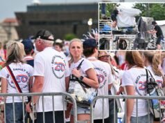 Il National Mall di Washington DC è stato evacuato mentre i temporali si avvicinano prima del discorso di Trump