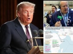 Il Dow crolla di 700 punti, il petrolio balza di oltre il 6% dopo che Trump ha promesso di dare una “sconfitta” all’Iran in seguito agli attacchi a sorpresa
