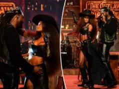 Ciara Miller è la cowgirl vestita di pelle di Shaboozey in “The Tonight Show”
